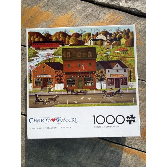 Buffalo Games Other - Charles Wysocki/Candlemaker, Tobacconist,Hat Shop/1000 Pc PUZZLE/NEW